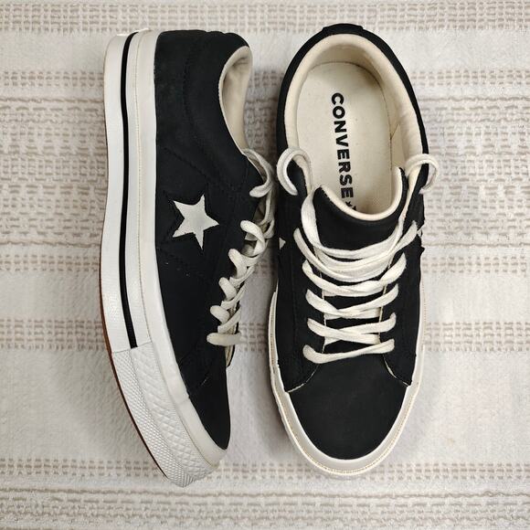 Converse One Star Black White Low Top Sneakers Men’s 5.5 / Women’s 7.5 NEW - Picture 4 of 7